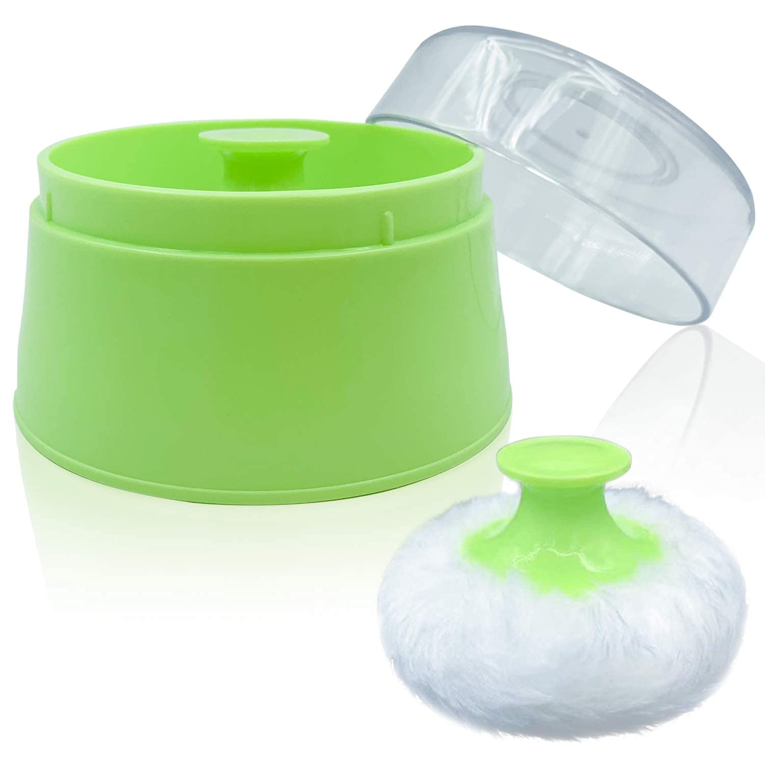 Smily Buds New Born Baby Soft Cosmetic Powder Soft Puff Storage Powder Box For Baby  (Green)