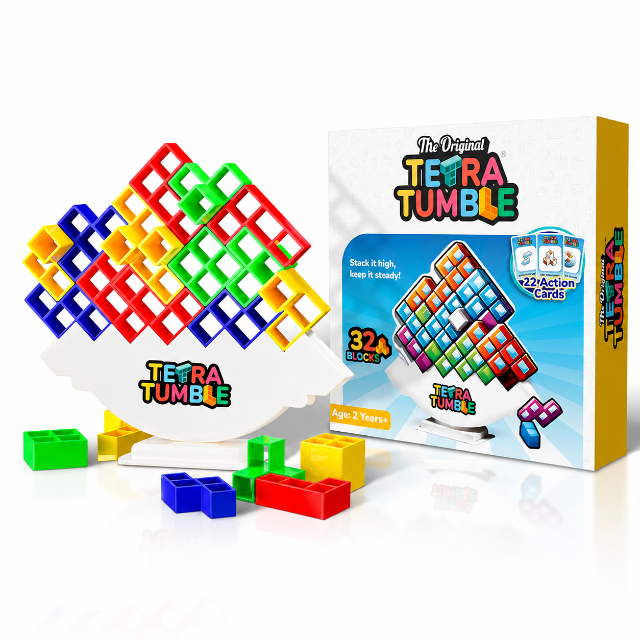 Smily Buds Balance Building Block Game – 32 PCS Colorful Educational Toy for Kids