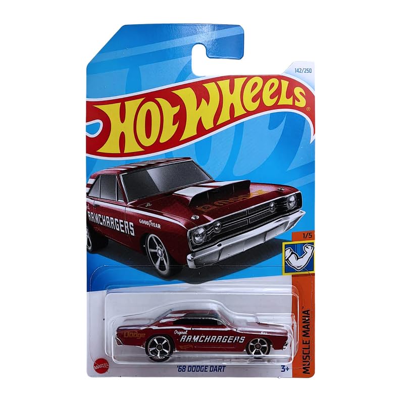 Smily Buds - Hot Wheels 68 Dodge Dart Muscle Mania for Ages 3+ Red