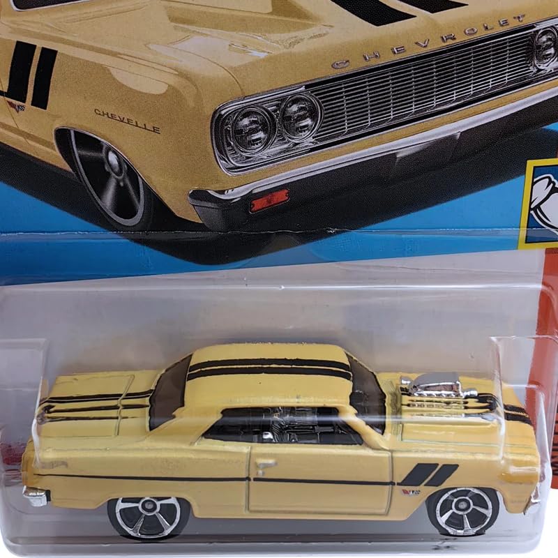 Smily Buds - Hot Wheels 64 Chevy Chevelle SS Muscle Mania for Ages 3+ (Yellow)