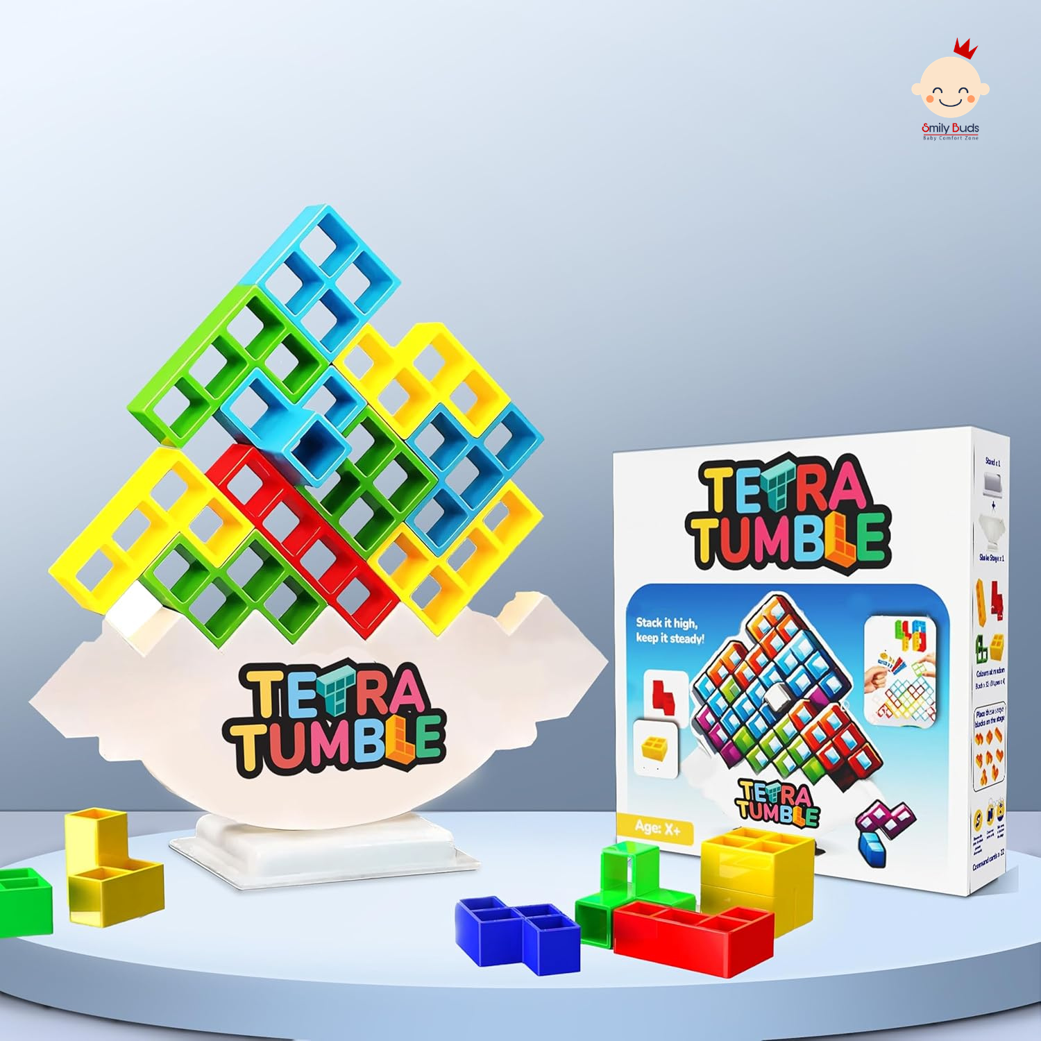 Smily Buds Balance Building Block Game – 32 PCS Colorful Educational Toy for Kids
