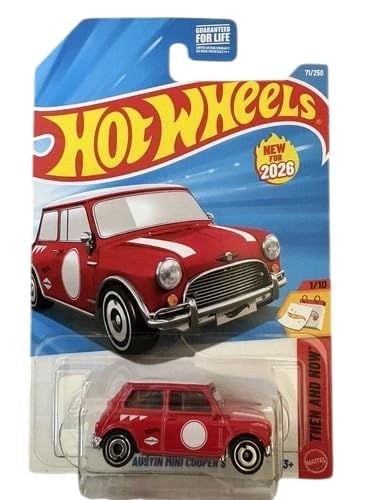 Smily Buds Hot Wheels Austin Mini Cooper S Then and Now Ages 3 and Up 71/250 (Red)
