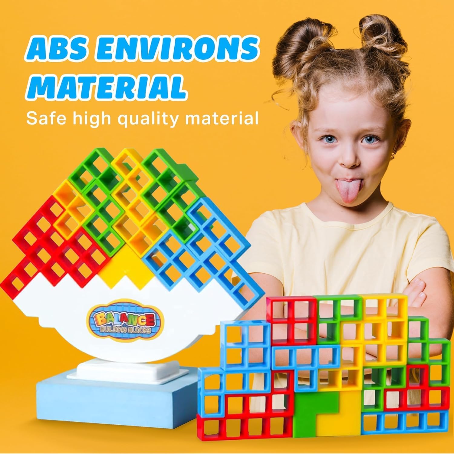 Smily Buds Balance Building Block Game – 32 PCS Colorful Educational Toy for Kids