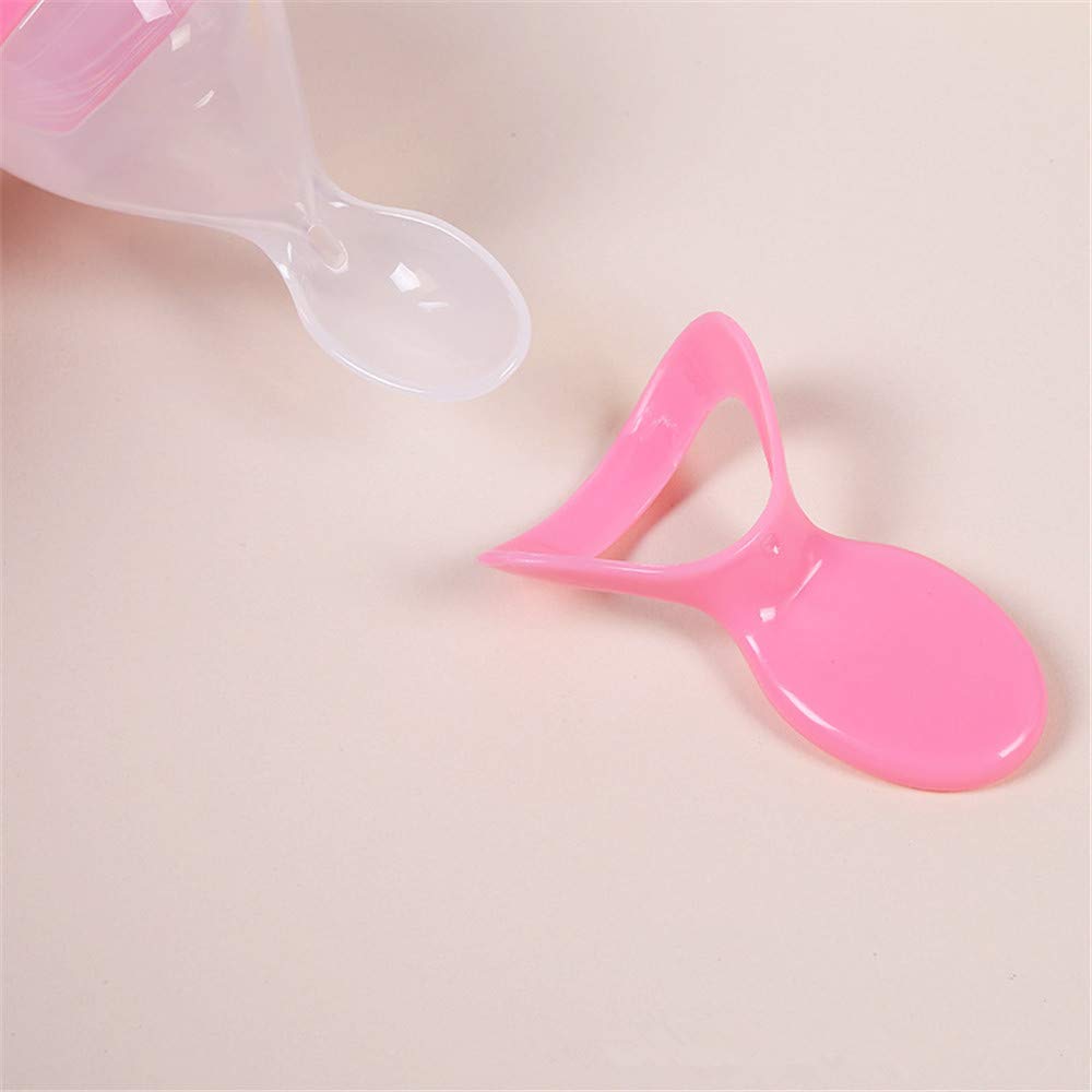 Smily Buds Silicone Squeeze Food Feeder with Feeding Spoon - Pink