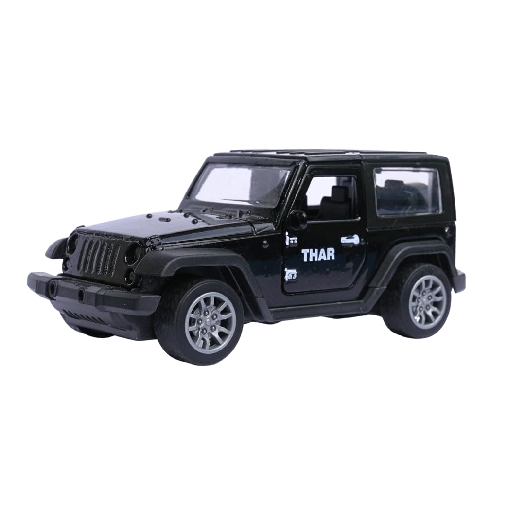 Smily Buds Mahindra Thar Die-cast Metal Pullback with Openable Doors | 1:36 Scale