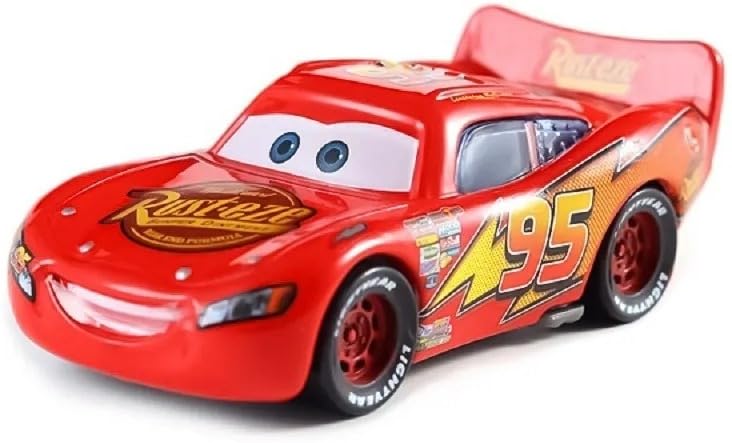 Smily Buds Die-Cast Metal Body MCQueen Disney Car Pull-Back Action, with Lights & Music, Miniature Scaled 1:36