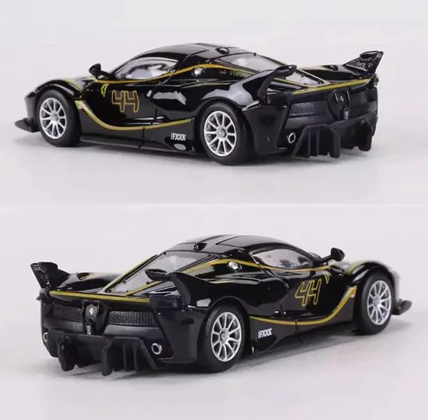 Smily Buds - 1:64 Scale Ferrari Series Model Collection Race Diecast Metal Model Car Black (FXX-K)