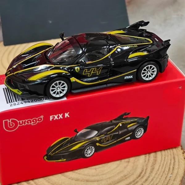 Smily Buds - 1:64 Scale Ferrari Series Model Collection Race Diecast Metal Model Car Black (FXX-K)