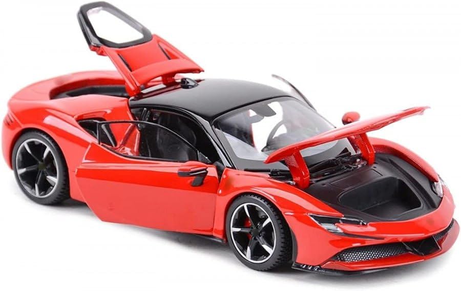 Smily Buds Die-Cast Car Model - Ferrari Red Sports Car with Openable Doors (1:32 Scale)