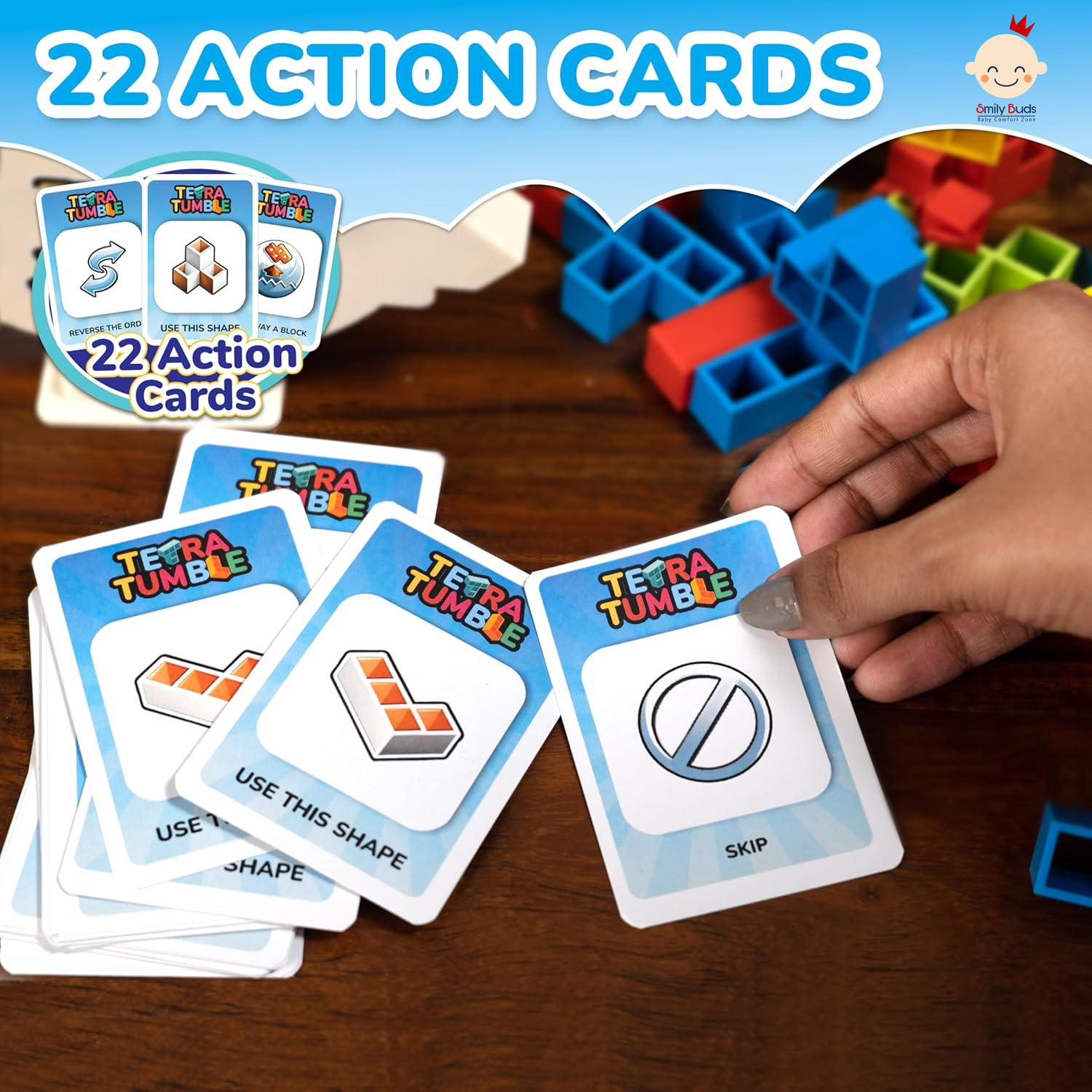Smily Buds Balance Building Block Game – 32 PCS Colorful Educational Toy for Kids