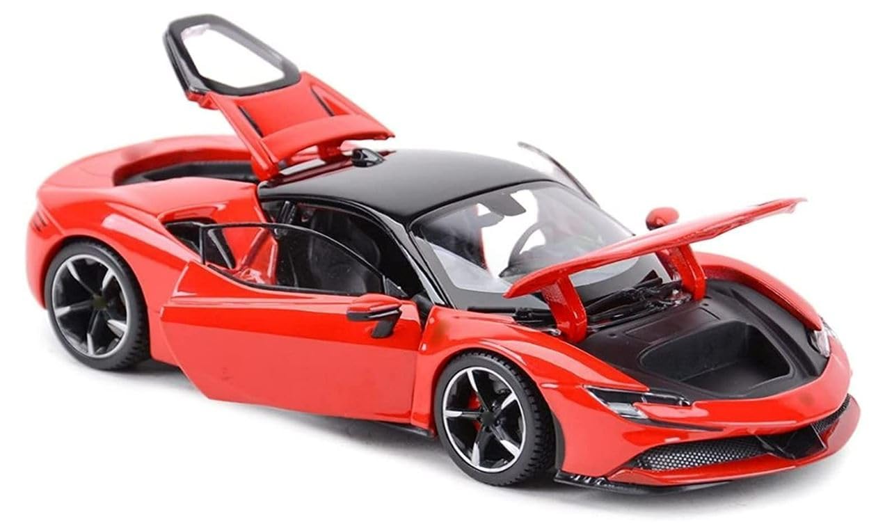 Smily Buds Die-Cast Car Model - Ferrari Red Sports Car with Openable Doors (1:32 Scale)