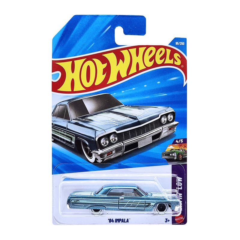 Smily Buds Hot Wheels 64 Impala Layin Low Ages 3 and Up 95/250 (Blue)