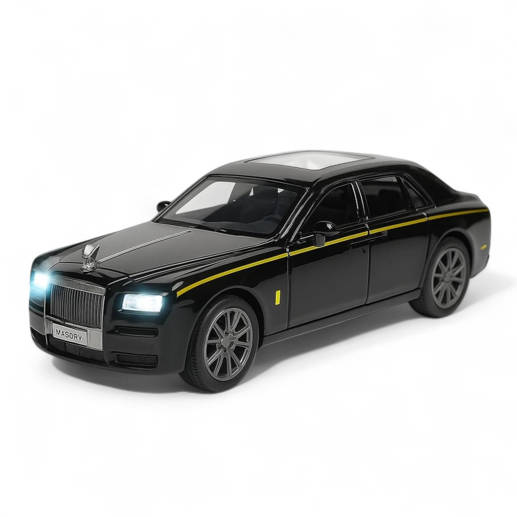 Smily Buds - Rolls-Royce Phantom Premium 1:36 Scale Die-Cast Metal Pull-Back Openable Doors, Lights and Music Car Toy