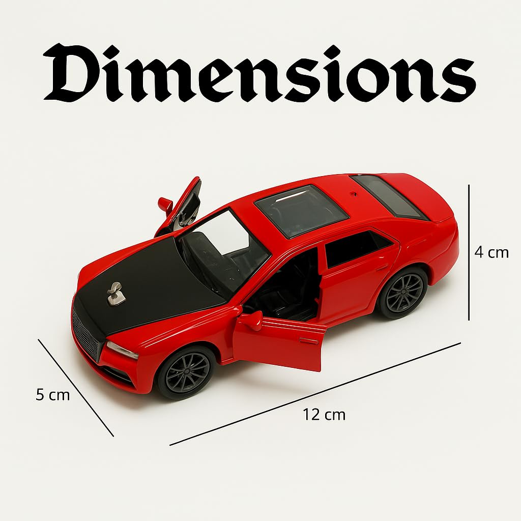 Smily Buds - Rolls-Royce Phantom Premium 1:36 Scale Die-Cast Metal Pull-Back Openable Doors, Lights and Music Car Toy