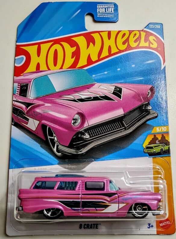 Smily Buds - Hot Wheels 8 Crate Wagons Ages 3 and Up 133/250 (Pink)