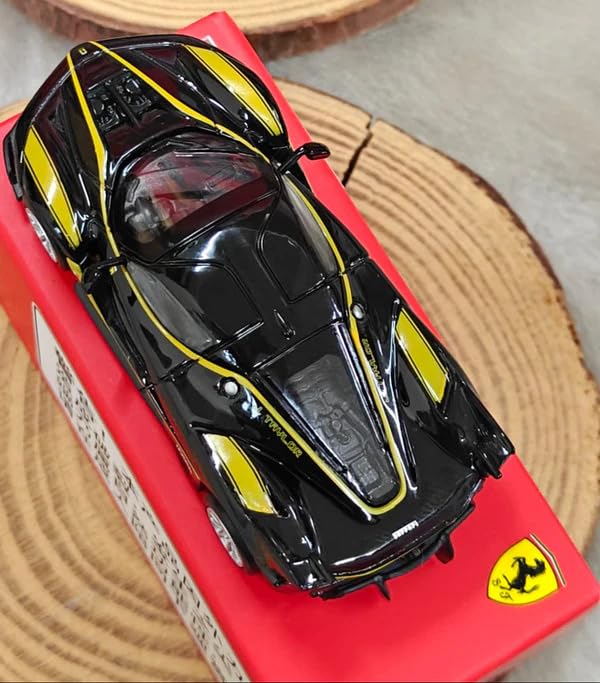 Smily Buds - 1:64 Scale Ferrari Series Model Collection Race Diecast Metal Model Car Black (FXX-K)