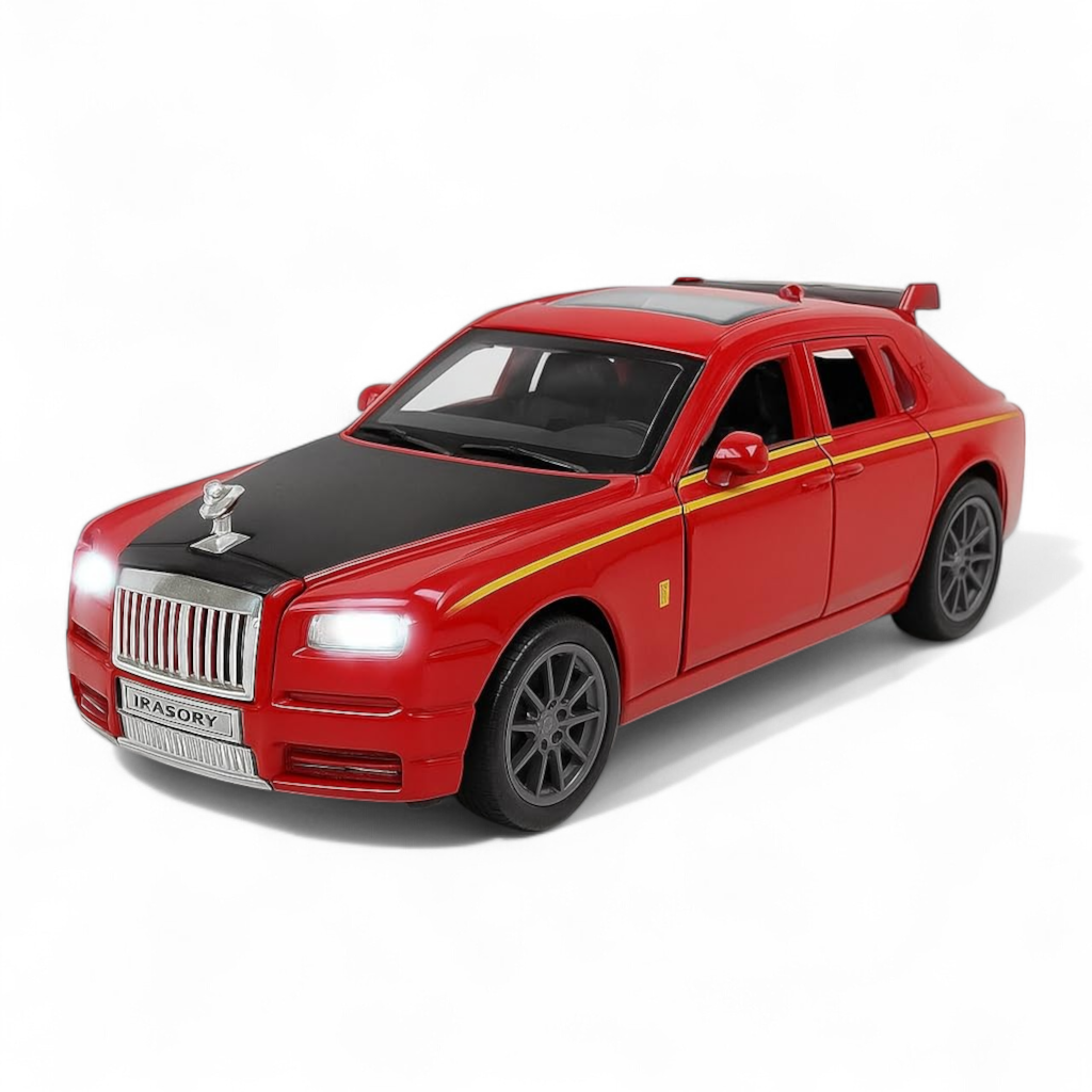 Smily Buds - Rolls-Royce Phantom Premium 1:36 Scale Die-Cast Metal Pull-Back Openable Doors, Lights and Music Car Toy