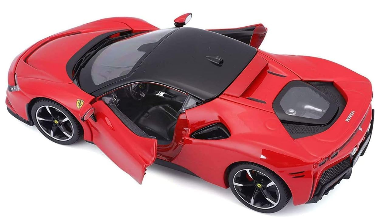 Smily Buds Die-Cast Car Model - Ferrari Red Sports Car with Openable Doors (1:32 Scale)