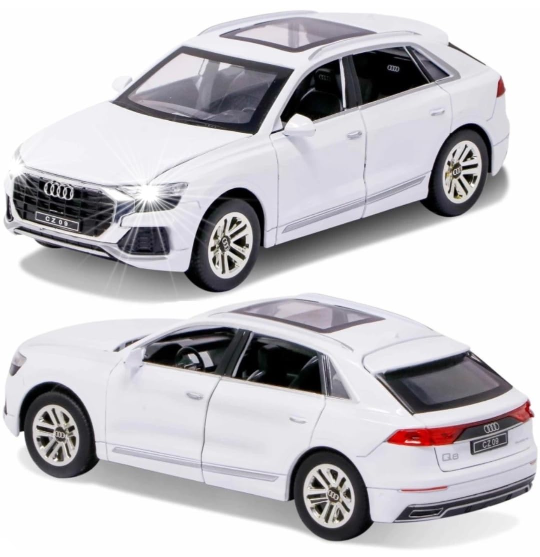 Smily Buds - Diecast Metal Audi Q8 SUV Simulation Alloy Car Model Toy with Sound Light