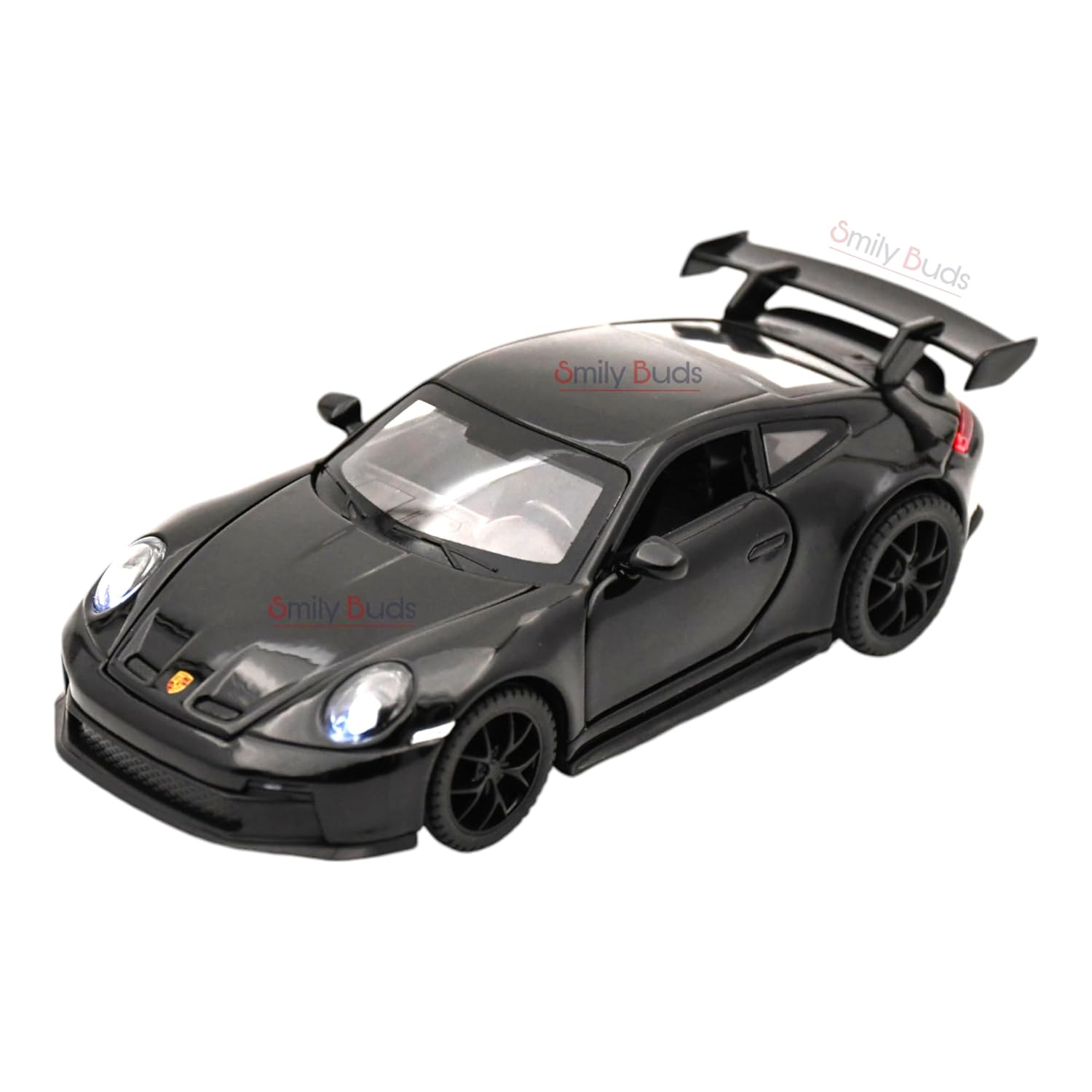 Smily Buds Diecast Alloy Metal Porsche Pull Back Toy Die-Cast with Openable Doors & Light Music Best Gifts Toys Kids