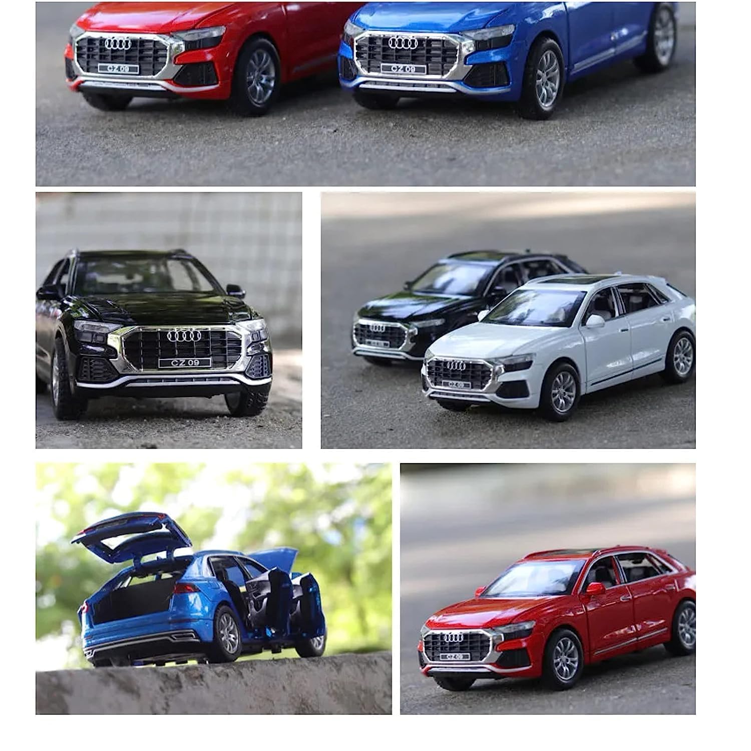 Smily Buds - Diecast Metal Audi Q8 SUV Simulation Alloy Car Model Toy with Sound Light