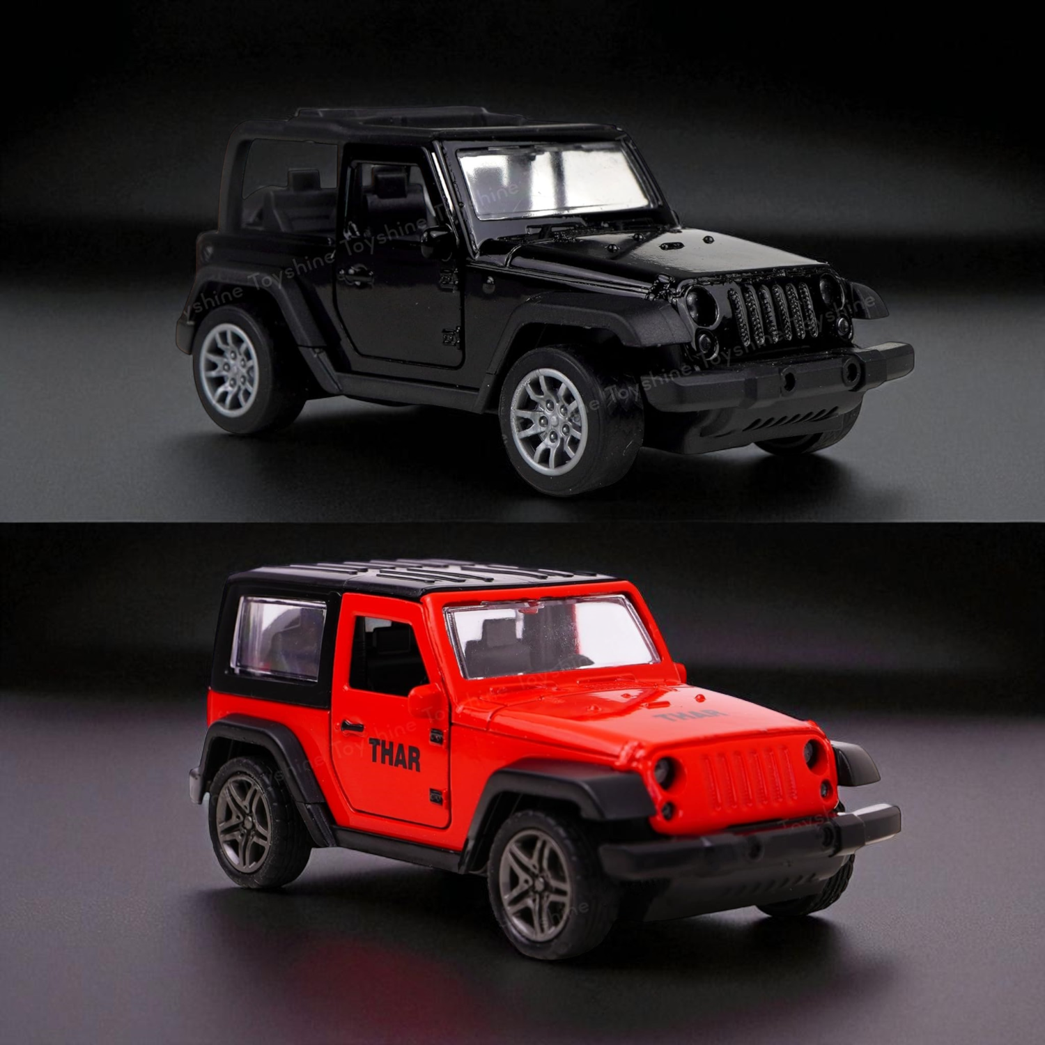 Smily Buds Mahindra Thar Die-cast Metal Pullback with Openable Doors | 1:36 Scale