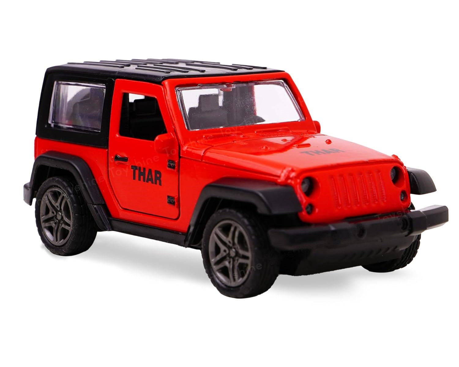 Smily Buds Mahindra Thar Die-cast Metal Pullback with Openable Doors | 1:36 Scale