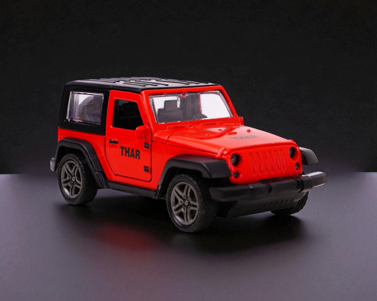 Smily Buds Mahindra Thar Die-cast Metal Pullback with Openable Doors | 1:36 Scale