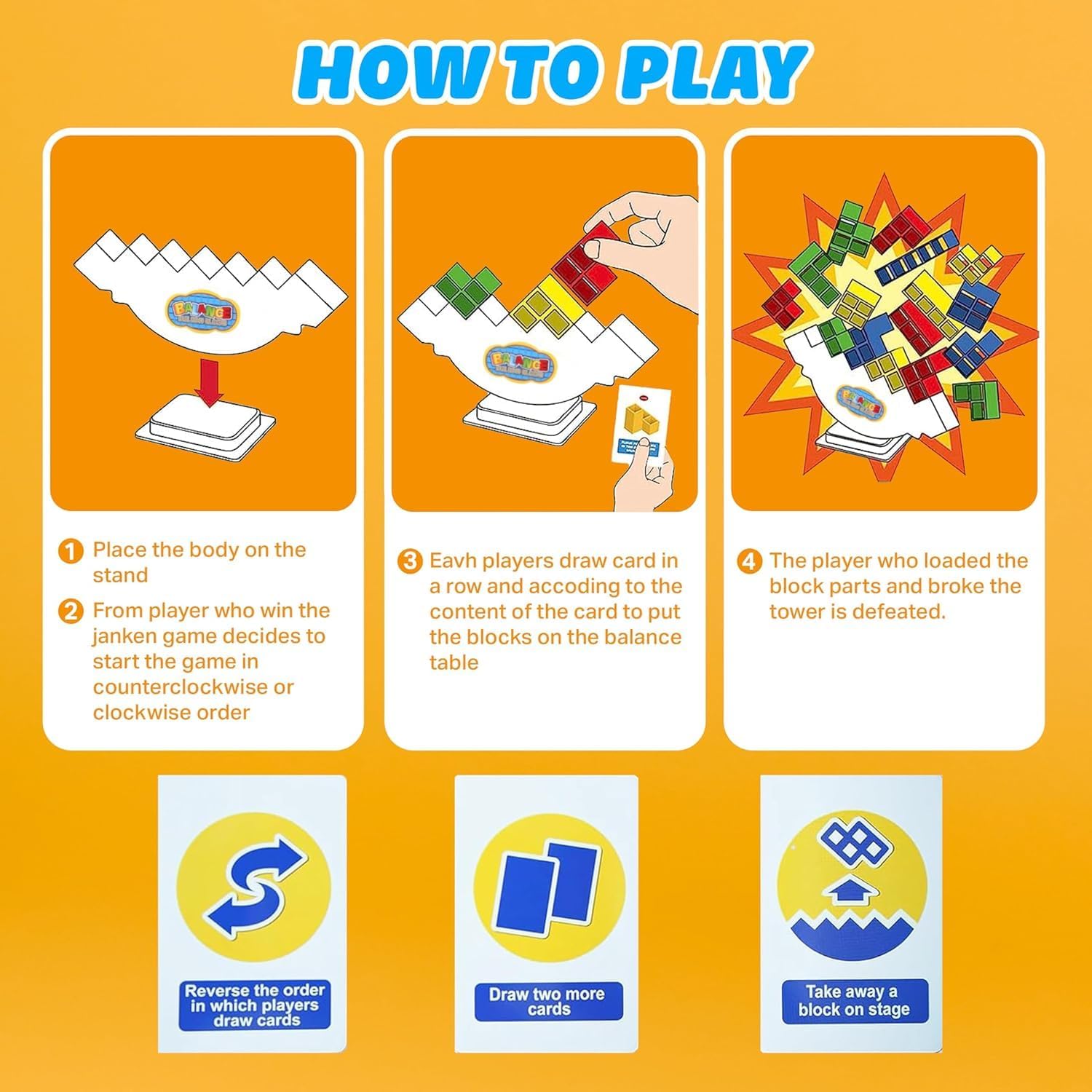 Smily Buds Balance Building Block Game – 32 PCS Colorful Educational Toy for Kids