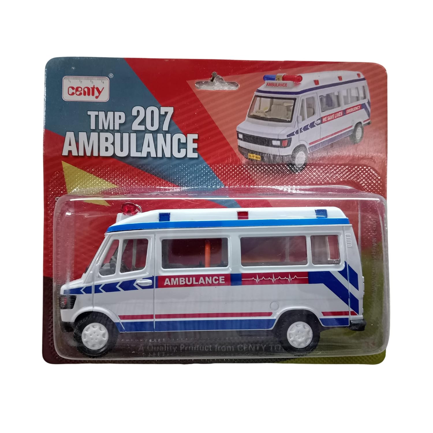 Smily Buds Made of Non Toxic Plastic Toys Ambulance Vehicle Car, Pull Back Action Toys