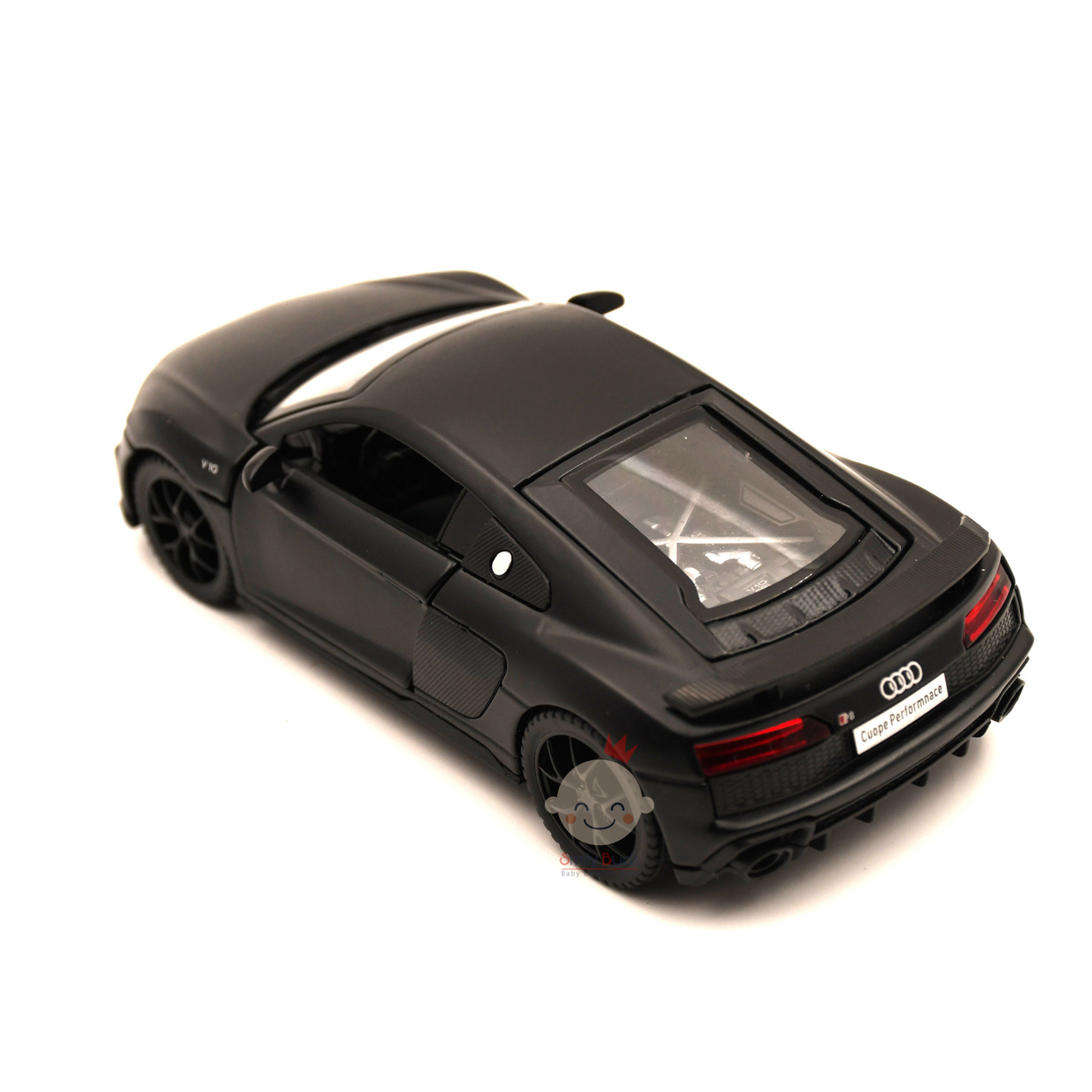 Smily Buds - Diecast Metal Car Model Audi Toy Cars for Kids Pull Back Openable Doors, Light & Music