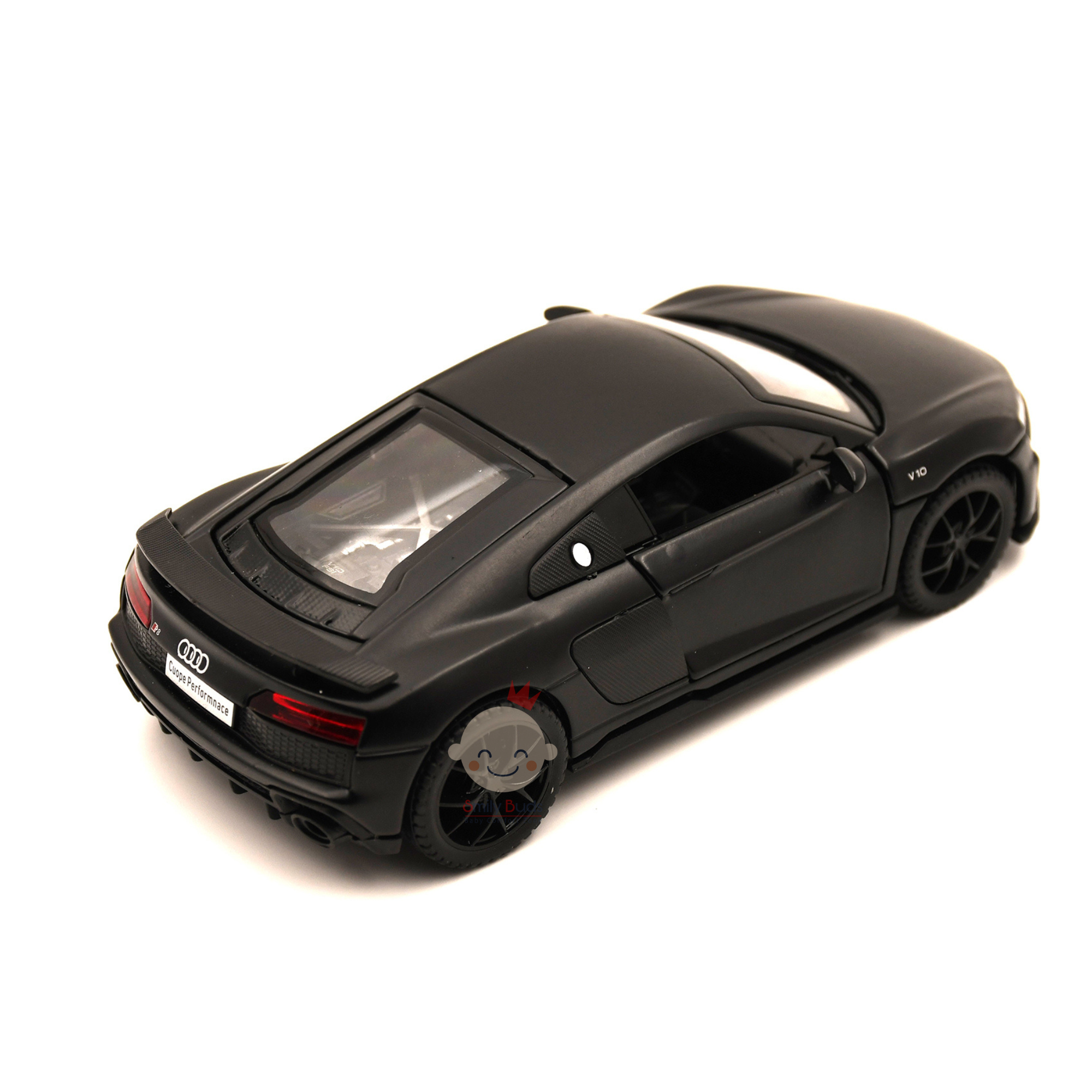 Smily Buds - Diecast Metal Car Model Audi Toy Cars for Kids Pull Back Openable Doors, Light & Music