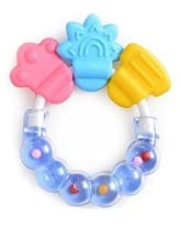 Smily Buds Teether Ring Toys for Baby BPA-Free Non-Toxic Toddler and Infant Baby Silicone Teether  (Mixed)