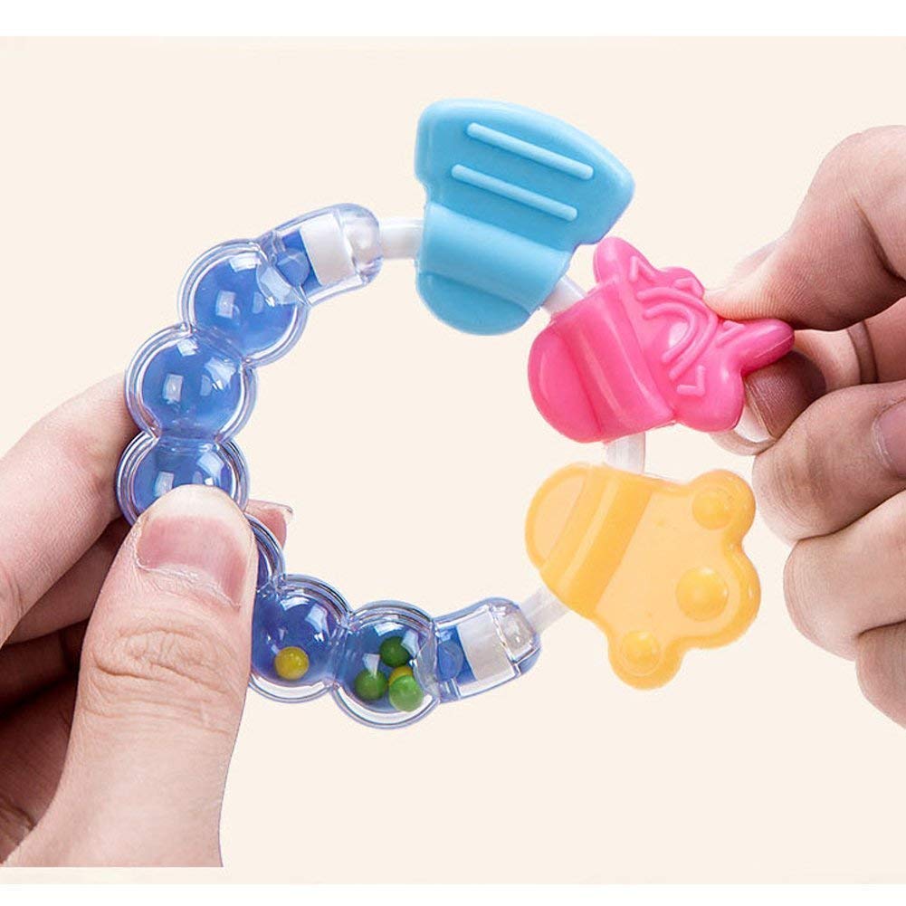 Smily Buds Teether Ring Toys for Baby BPA-Free Non-Toxic Toddler and Infant Baby Silicone Teether  (Mixed)