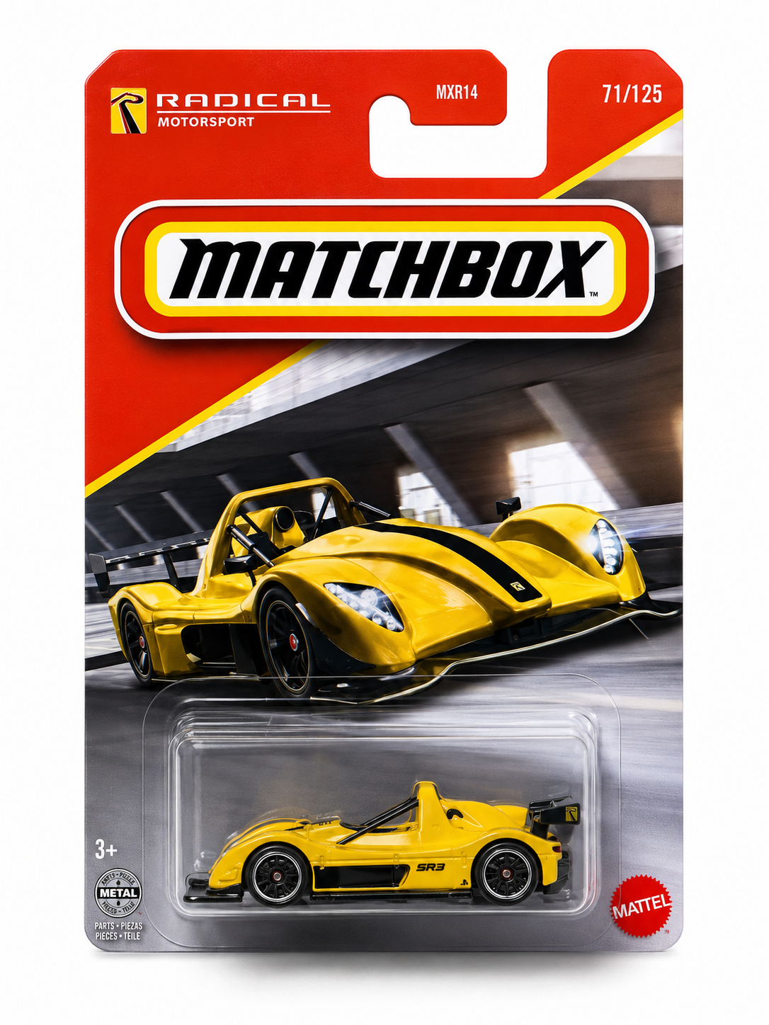 Smily Buds - Matchbox 1:64 Scale Radical SR3 XXR for 3 Years & Above 71/125 (Yellow)