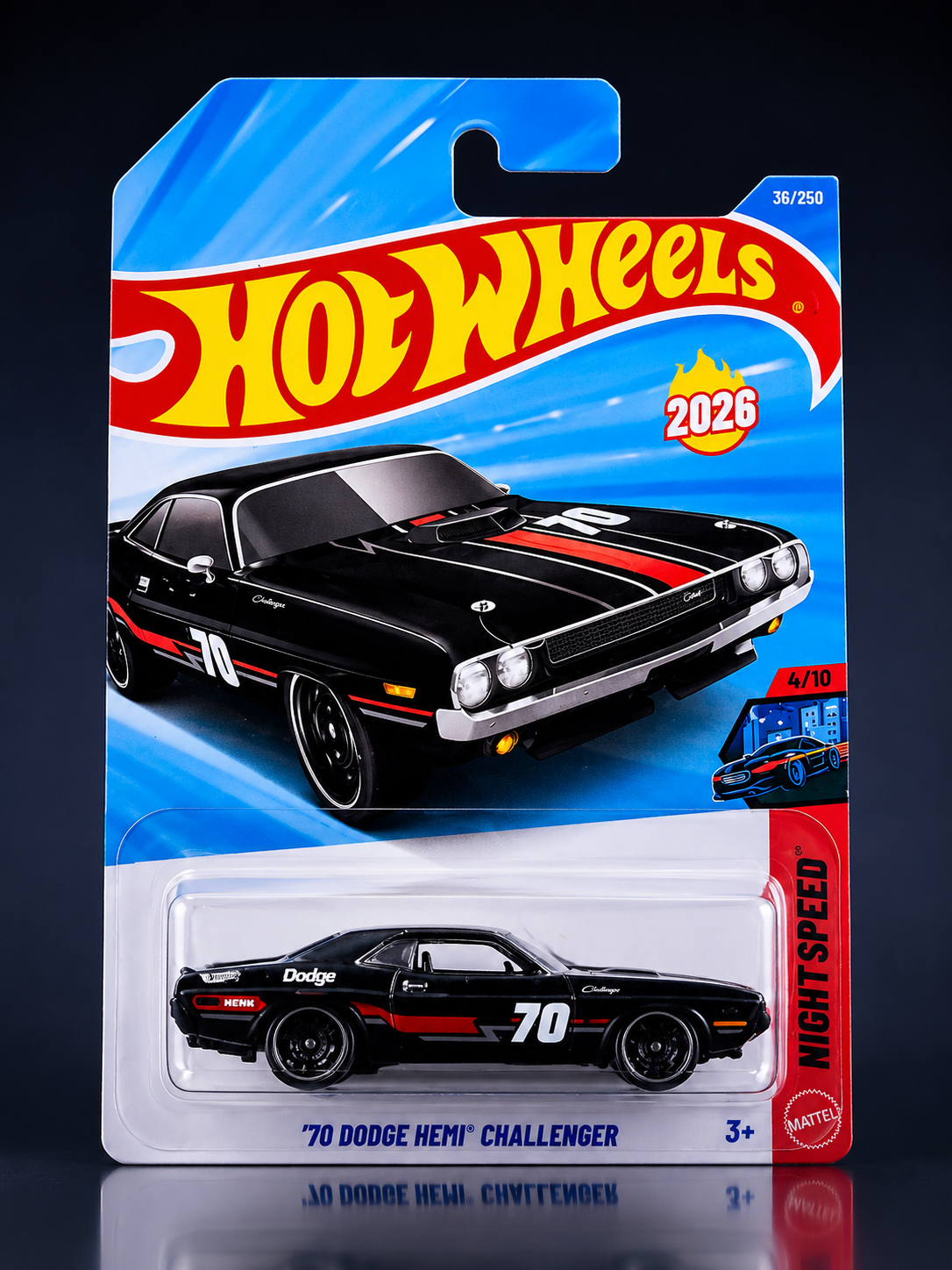 Smily Buds - Hot Wheels 70 Dodge Hemi Challenger Nightspeed Ages 3 and Up 36/250
