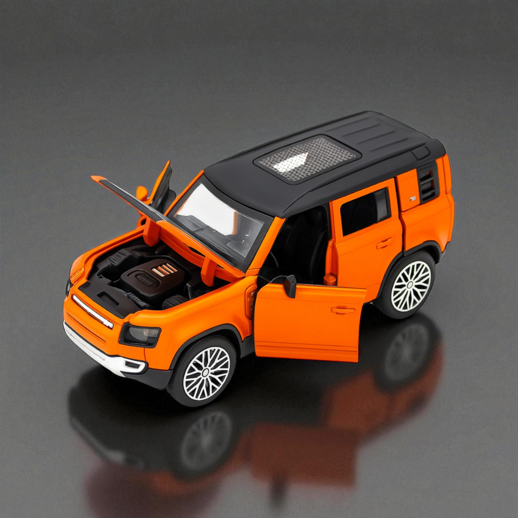 Smily Buds - Scale 1:36 Diecast Metal Car Model Defender Toy Combo