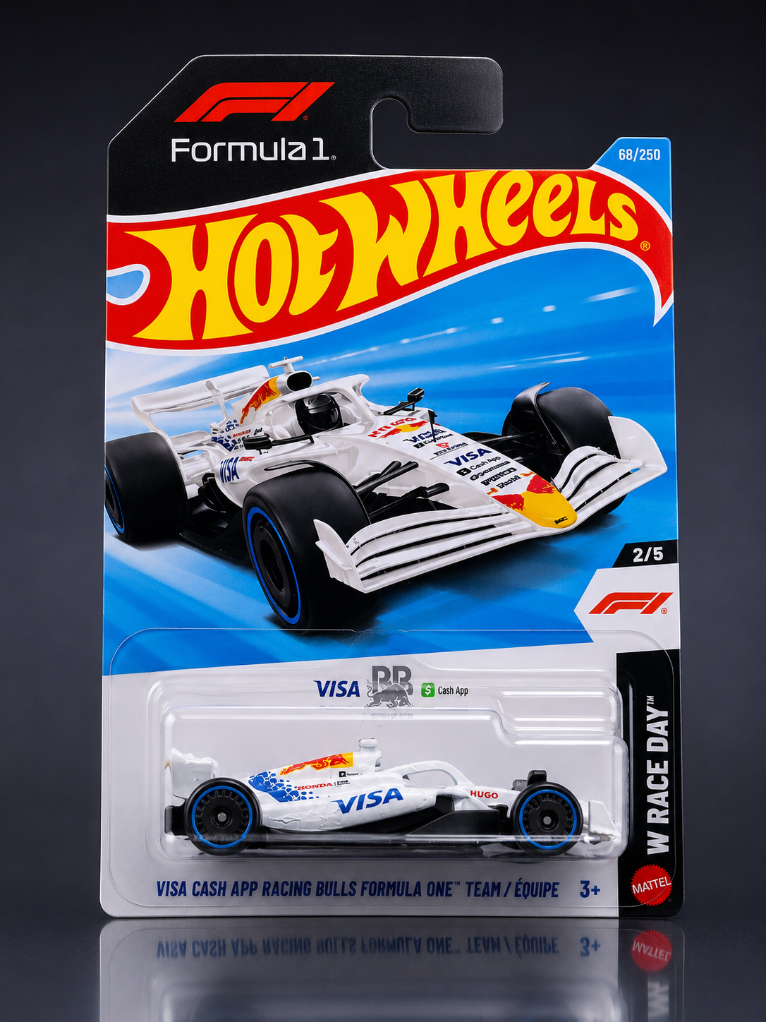 Smily Buds Collectors Imported Hot Wheels Racing Bulls Formula One Team [White] F1 2/5, 68/250, 1:64 Scale Diecast