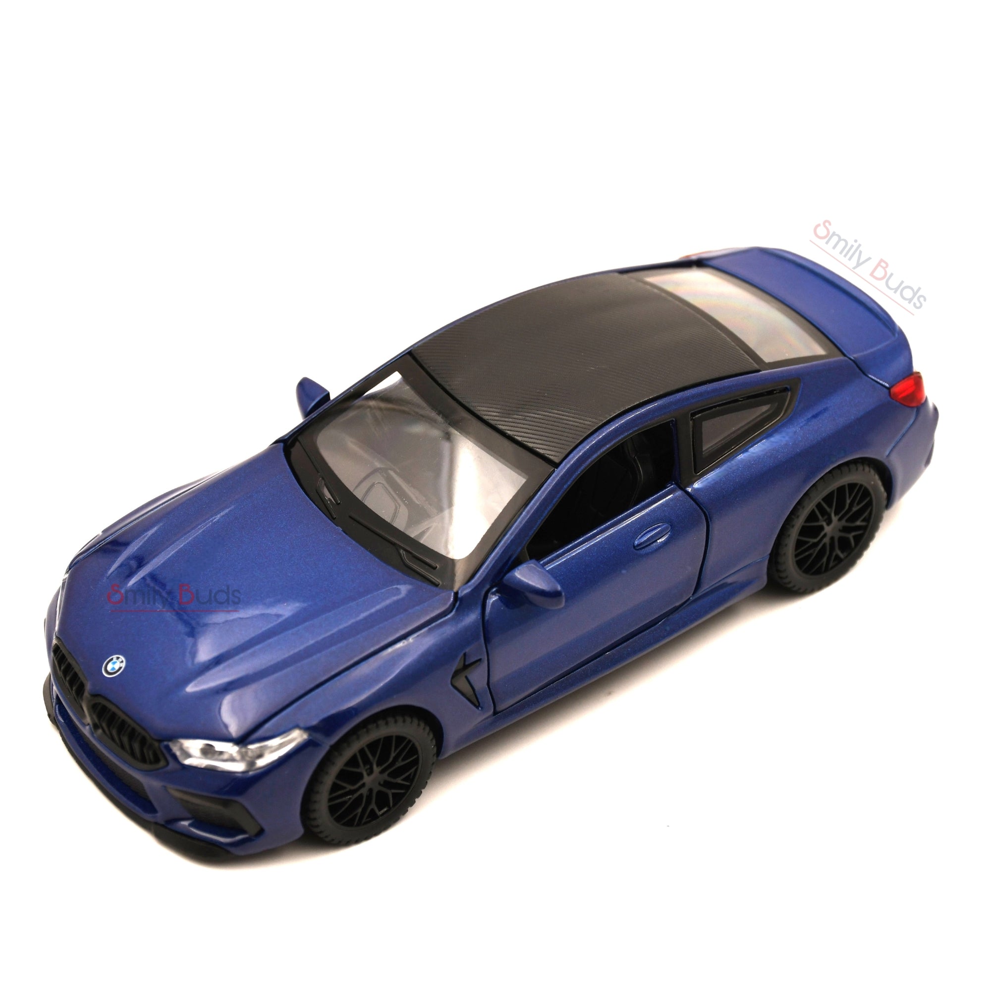 Smily Buds - Diecast Metal Car Model BMW Toy Cars for Kids Pull Back Openable Doors, Light & Music