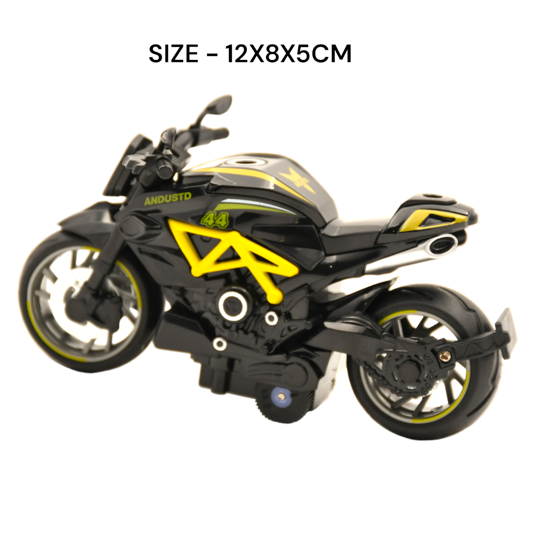 Smily Buds - Diecast Motorcycle Toy Bike 1:14 Scale Model,Pull Back Vehicles Alloy Simulation Superbike