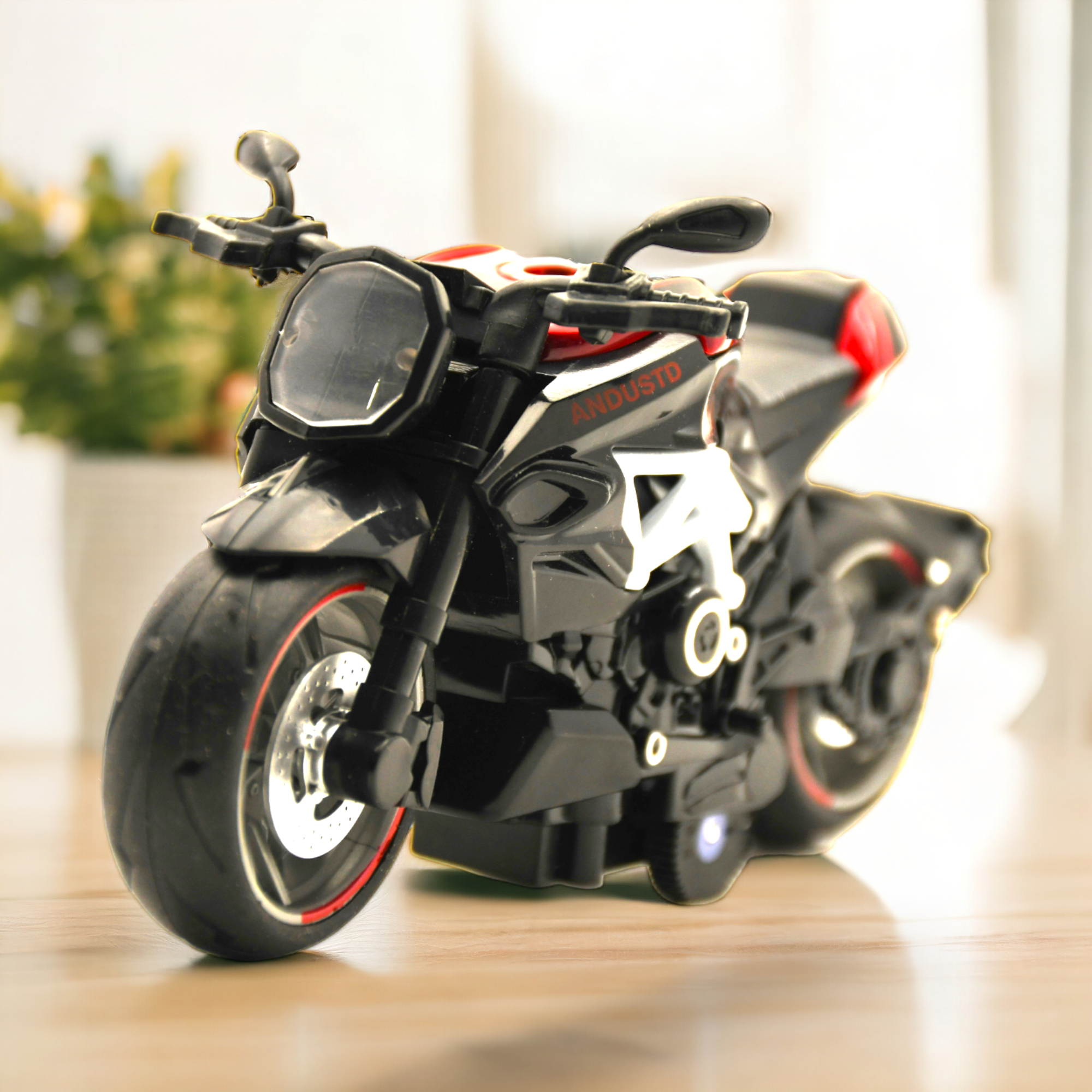 Smily Buds - Diecast Motorcycle Toy Bike 1:14 Scale Model,Pull Back Vehicles Alloy Simulation Superbike