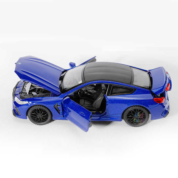 Smily Buds - Diecast Metal Car Model BMW Toy Cars for Kids Pull Back Openable Doors, Light & Music