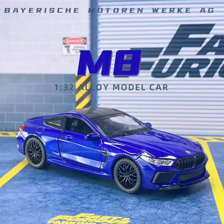 Smily Buds - Diecast Metal Car Model BMW Toy Cars for Kids Pull Back Openable Doors, Light & Music