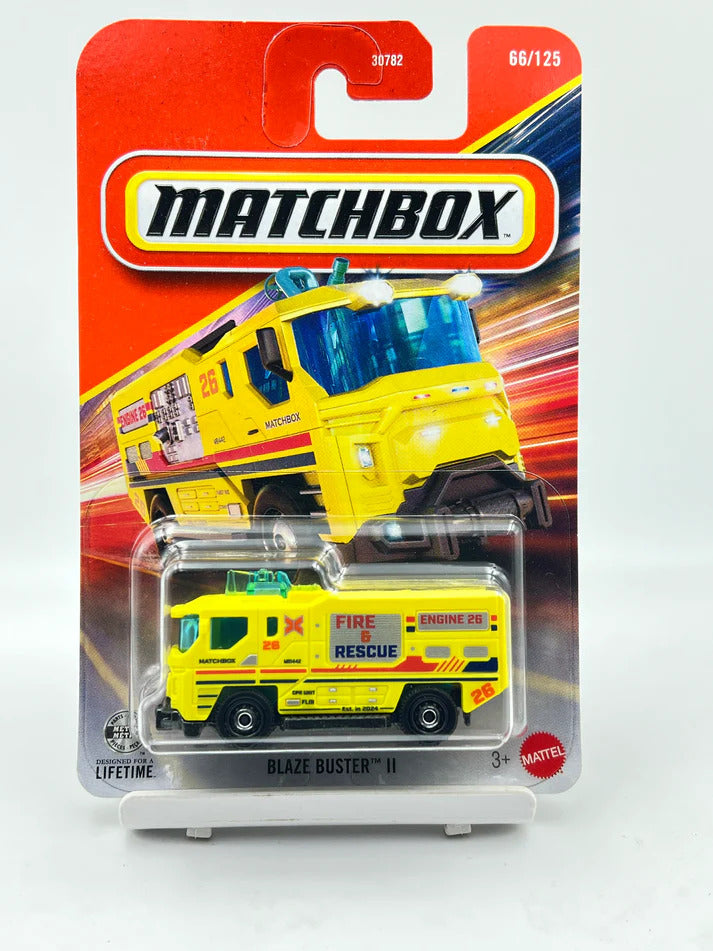 Smily Buds - Hot Wheels 2026 Match Box Blaze Buster II for 3 Years & Above 66/125 (Yellow)