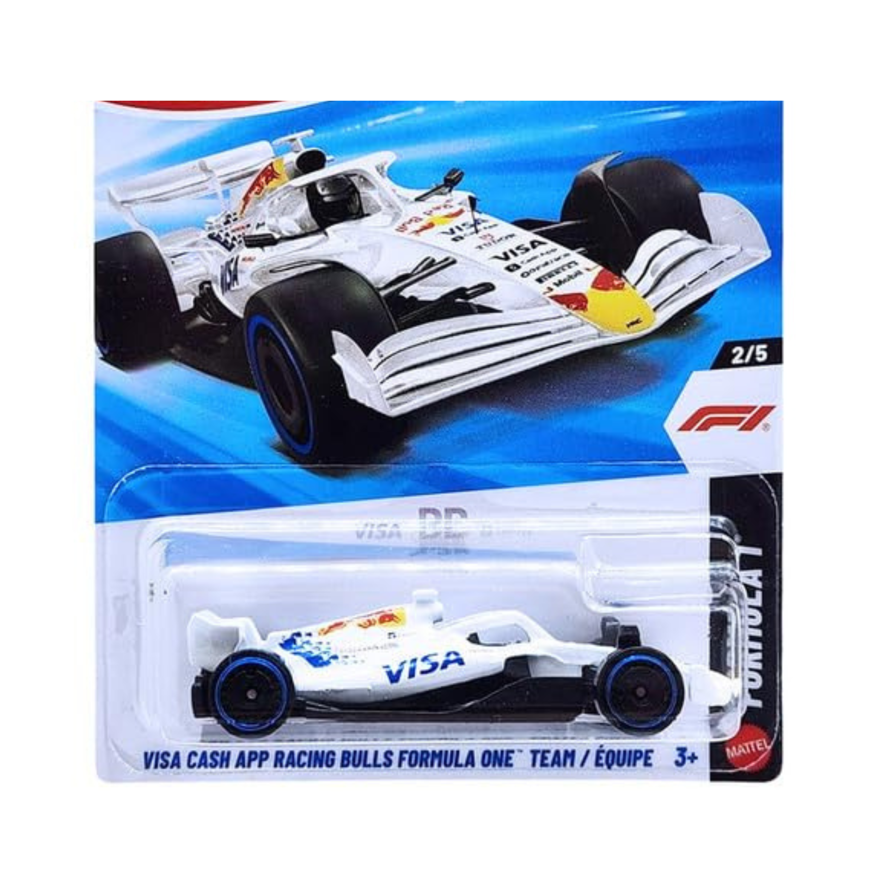 Smily Buds Collectors Imported Hot Wheels Racing Bulls Formula One Team [White] F1 2/5, 68/250, 1:64 Scale Diecast
