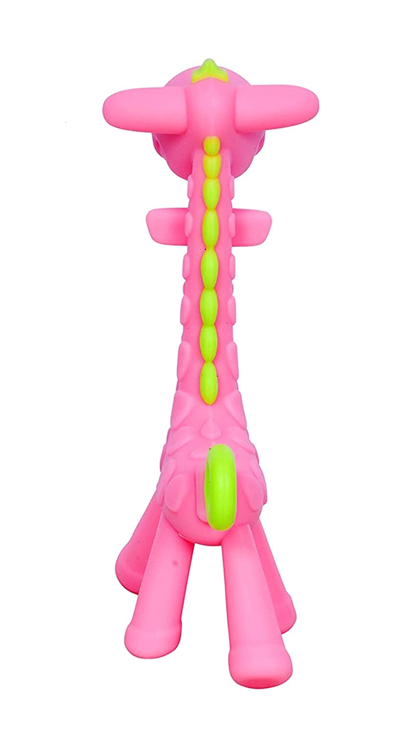 Smily Buds Giraffe Shape Food Grade| BPA Free Silicone Teething Soft Teether