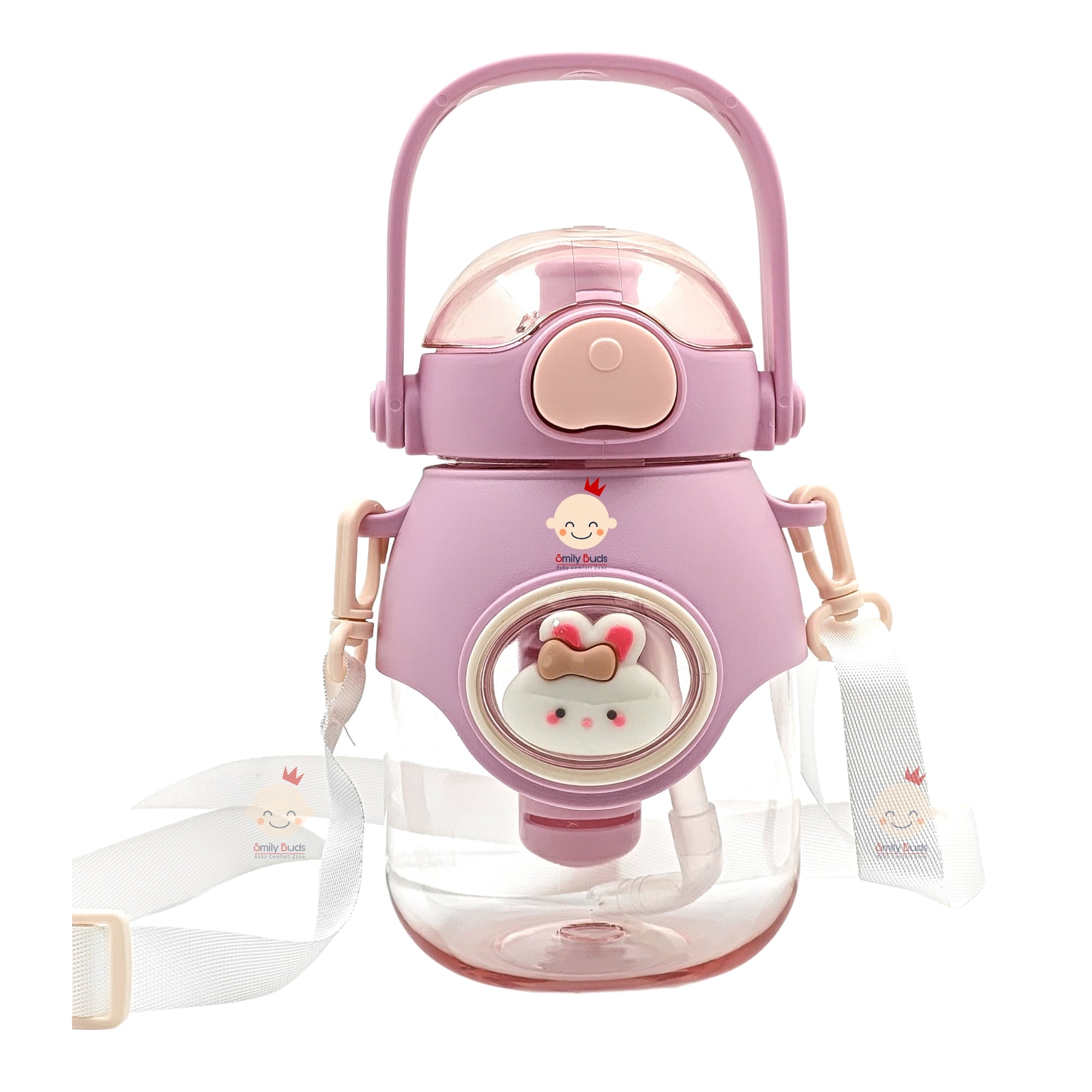 Smily Buds - Plastic Insulated Water Sipper / Bottle with Straw for Kids, 800ml