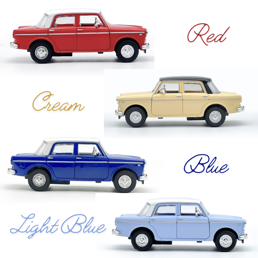 Smily Buds - Vintage Model MTC 9211 Padmini Fiat Classic Toy Pull Back Cars