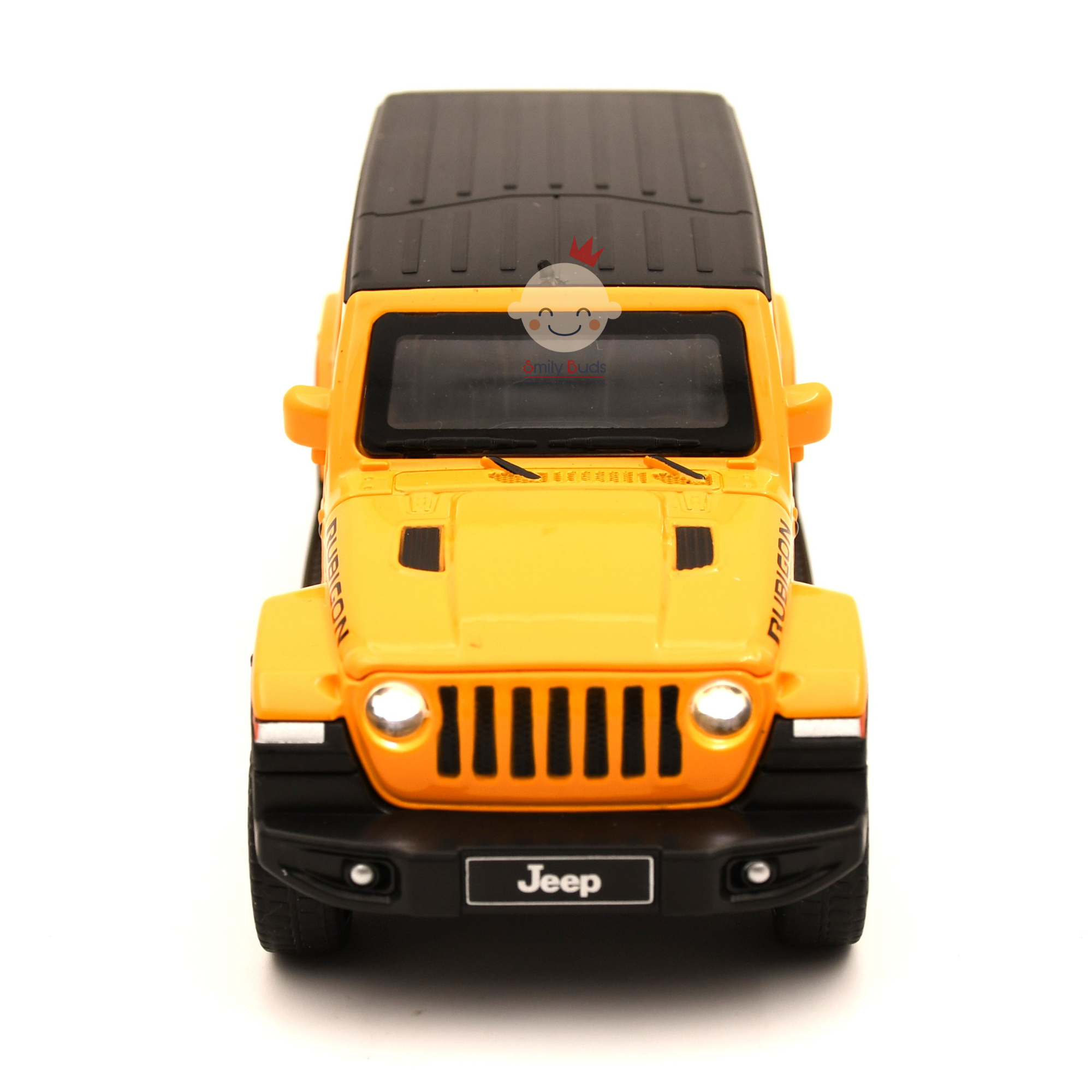 Smily Buds - Red Die Cast Jeep Wrangler Rubicon Diecast Vehicles Toys for Kids Openable Doors Blinking Light & Music Car Jeep Toys - Yellow