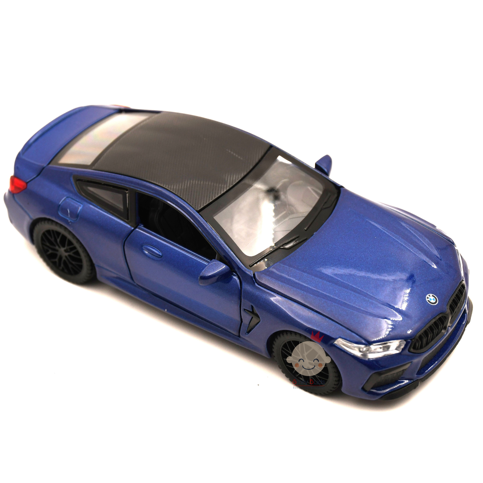 Smily Buds - Diecast Metal Car Model BMW Toy Cars for Kids Pull Back Openable Doors, Light & Music